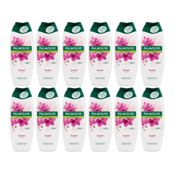 Palmolive Naturals Orchid Shower & Bath Cream, 500ml (Pack of 12)