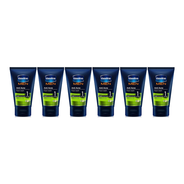 Vaseline Anti Acne Face Wash Anti-Bacterial Complex, 100g (Pack of 6)