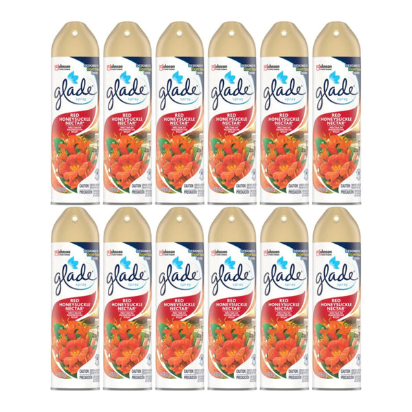 Glade Spray Red Honeysuckle Nectar Air Freshener, 8 oz (Pack of 12)
