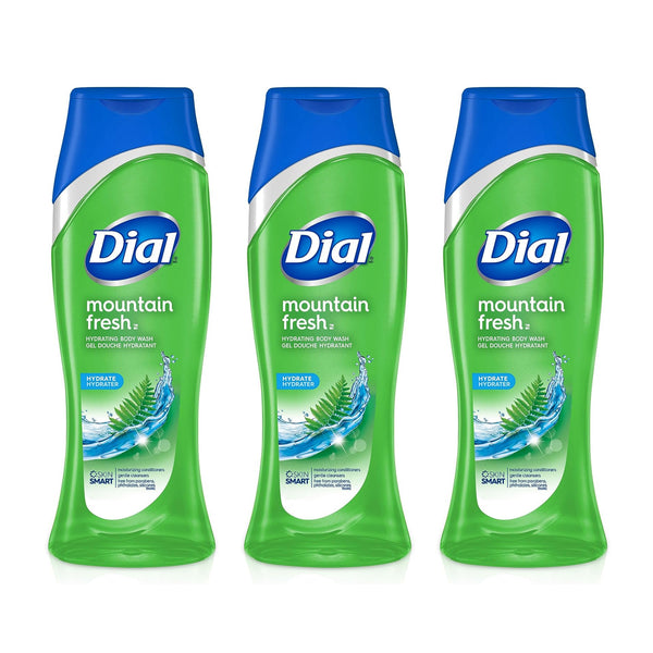 Dial Mountain Fresh Hydrating Body Wash, 16 Oz (Pack of 3)