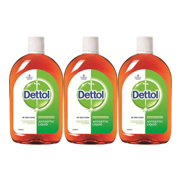 Dettol Antiseptic Liquid, 550ml (Pack of 3)