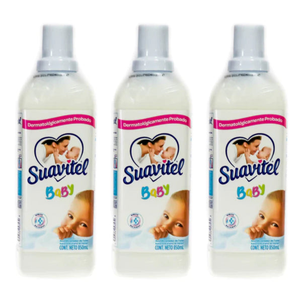 Suavitel Fabric Softener - Baby Suavizante Acondicionador, 850ml (Pack of 3)
