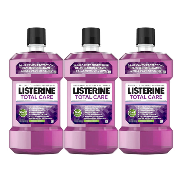 Listerine Total Care Alcohol Free Antiseptic Mouthwash, 1.5 Liter (Pack of 3)