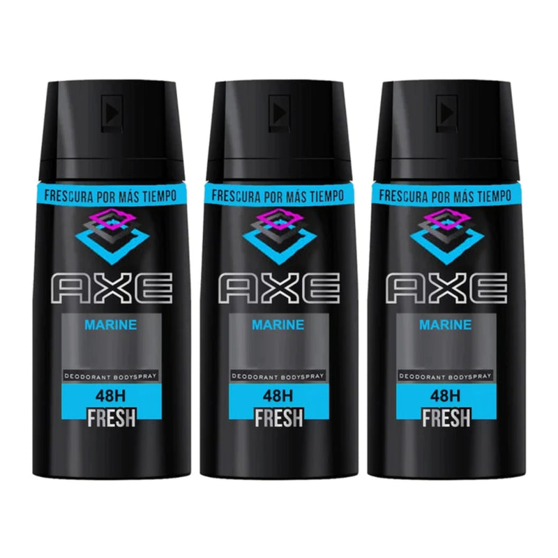 Axe Marine Deodorant + Body Spray, 150ml (Pack of 3)