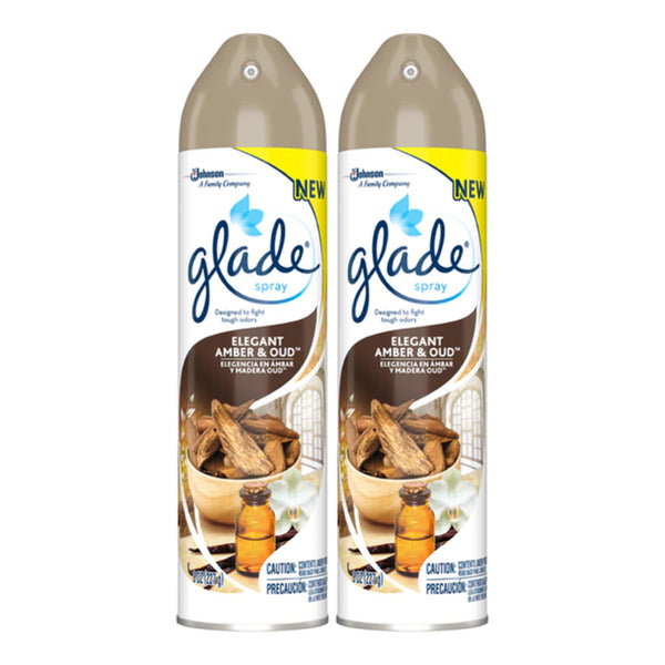 Glade Spray Elegant Amber & Oud Air Freshener, 8 oz (Pack of 2)