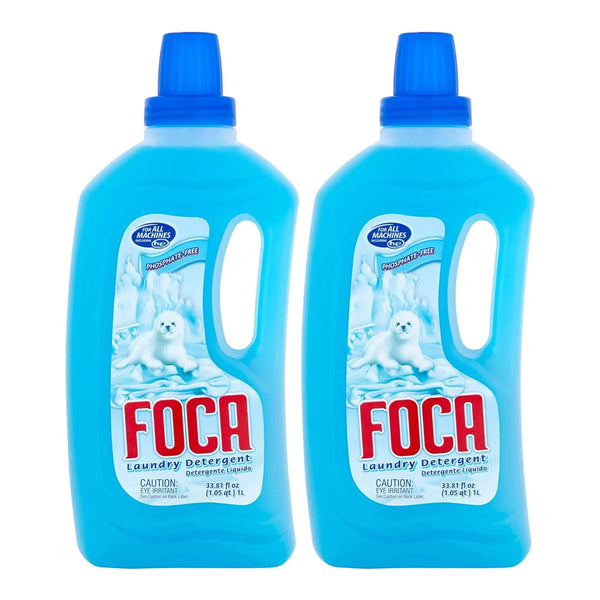 Foca Liquid Laundry Detergent, 33.81 fl oz (1L) (Pack of 2)