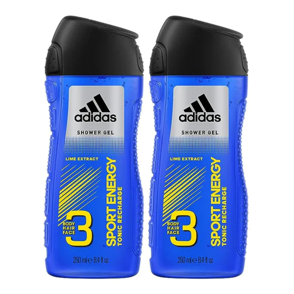 Adidas Sport Energy Tonic Recharge Lime Extract Shower Gel, 8.4oz (Pack of 2)