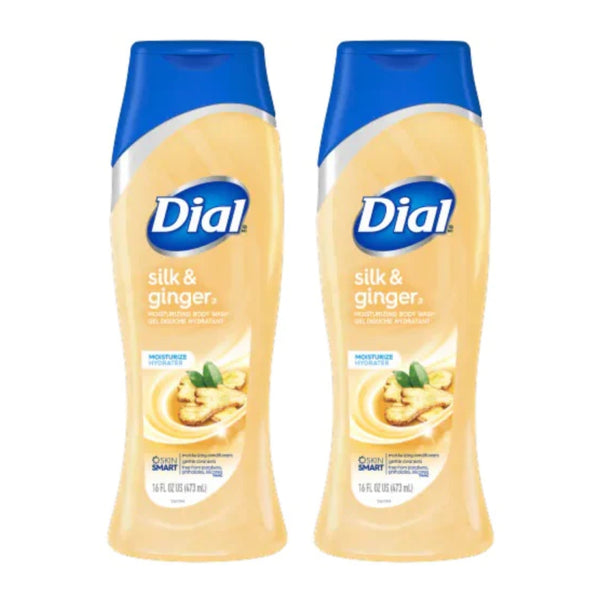Dial Silk & Ginger Moisturizing Body Wash, 16 Oz (Pack of 2)