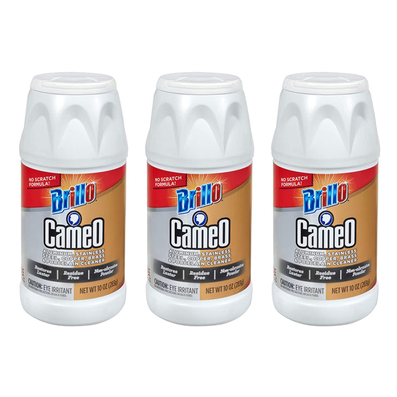 Brillo Cameo Non-Abrasive Aluminum & Stainless Steel Cleaner, 10oz (Pack of 3)