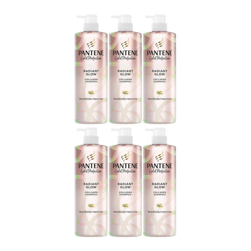 Pantene Pro-V Gold Perfection Radiant Glow Collagen Shampoo, 300ml (Pack of 6)