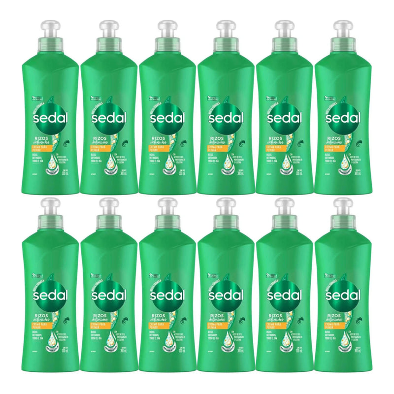 Sedal Rizos Definidos Crema Para Peinar, 300ml (10.15oz.) (Pack of 12)