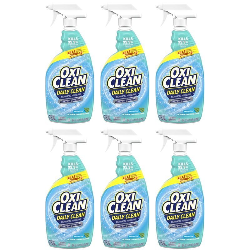 OxiClean Daily Clean Multi-Purpose Disinfectant Spray, 30 Fl Oz (Pack of 6)