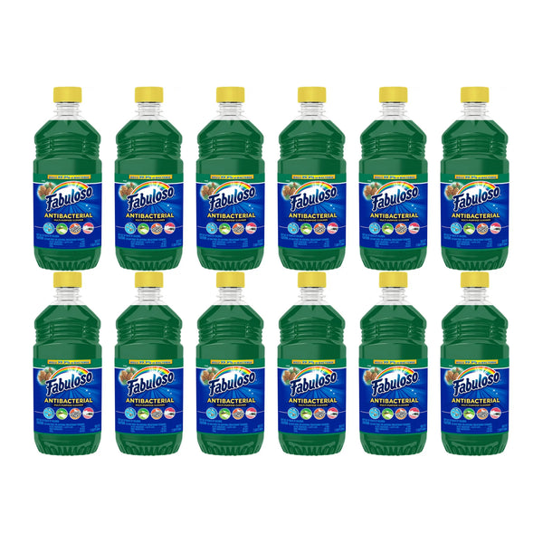 Fabuloso Anti-Bacterial Multi-Purpose Cleaner - Pine Scent, 16.9 oz (Pack of 12)
