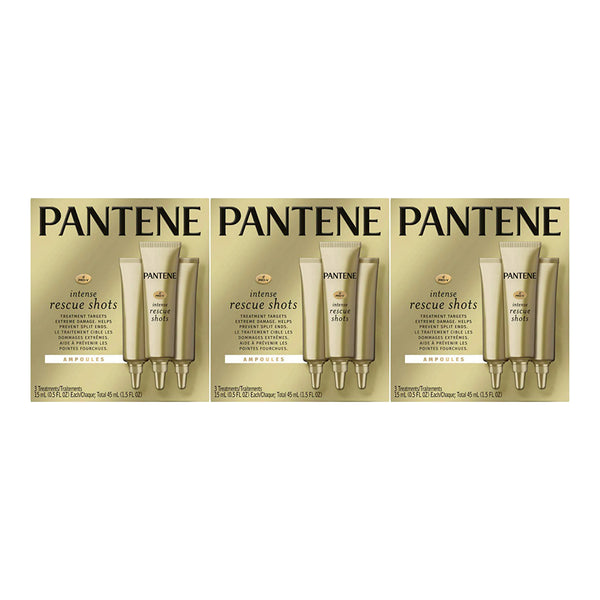 Pantene Pro-V Intense Rescue Shots Treatments, 45ml (EXP 10/21) (Pack of 3)