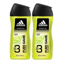 Adidas 3-in-1 Pure Game Relaxing Guaiac Wood Shower Gel, 8.4oz (Pack of 2)