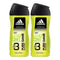 Adidas 3-in-1 Pure Game Relaxing Guaiac Wood Shower Gel, 8.4oz (Pack of 2)