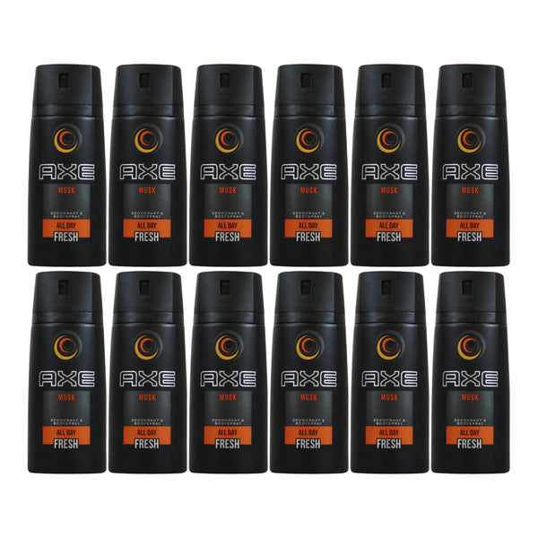 Axe Musk Deodorant + Body Spray, 150ml (Pack of 12)