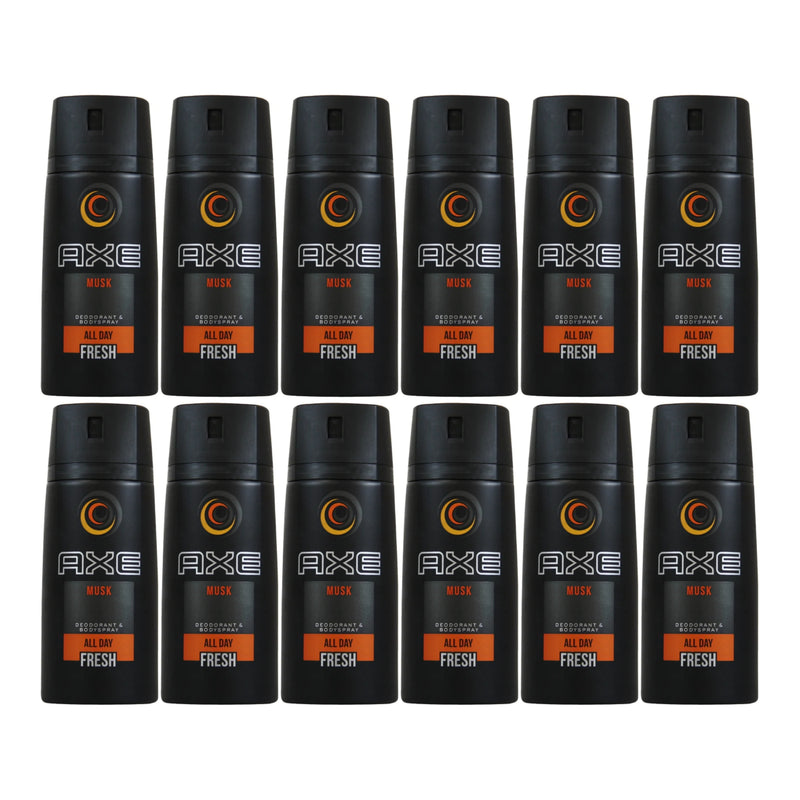 Axe Musk Deodorant + Body Spray, 150ml (Pack of 12)