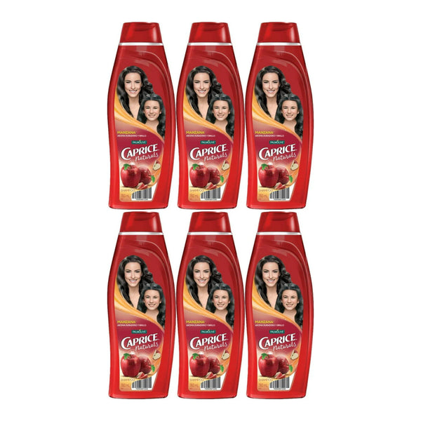 Caprice Shampoo Manzana (Aroma Duradero y Brillo), 760ml (Pack of 6)