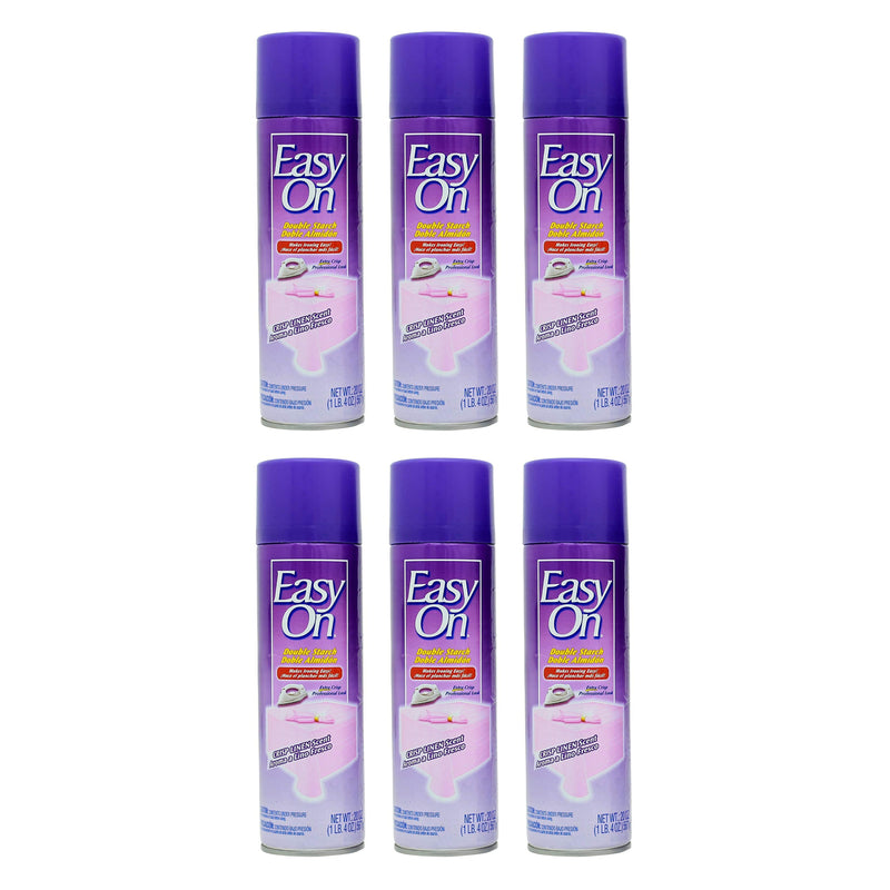 Easy On Double Starch Crisp Linen Spray Starch, 20 oz. (Pack of 6)