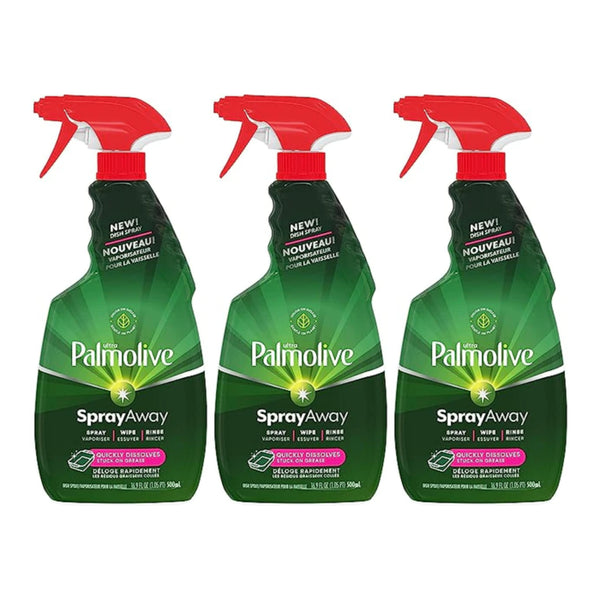 Palmolive Ultra Spray Away Dish Soap Spray, 16.9 oz. (500ml) (Pack of 3)