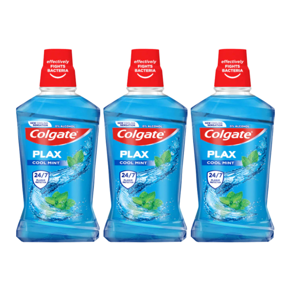 Alcohol Col Colgate Plax Cool Mint 0% Alcohol Mouthwash, 8.45oz (250ml) (Pack of 3 ...