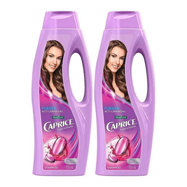 Caprice Shampoo Fuerza (Acti-Ceramides), 750ml (Pack of 2)