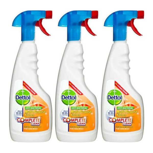Dettol Anti-Bacterial Multi Purpose Kitchen Cleaner, 440ml (Pack of 3)