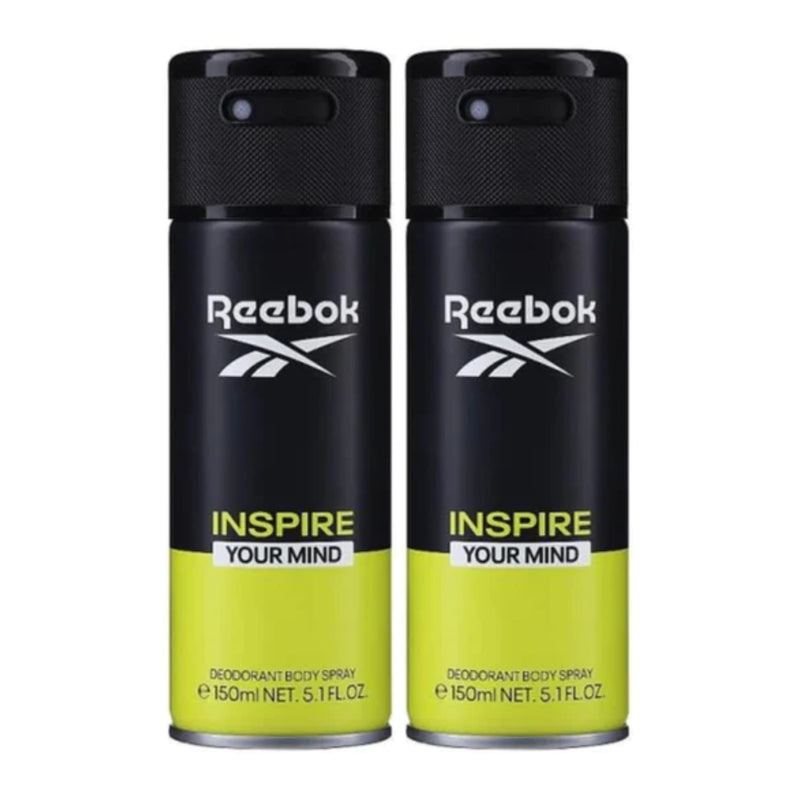 Reebok Inspire Your Mind Deodorant  Body Spray, 5.1 fl oz (150ml) (Pack of 2)