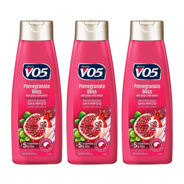 Alberto VO5 Pomegranate Bliss with Grape Seed Shampoo, 12.5 oz. (Pack of 3)