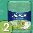 Always Ultra Thin Long Super Flexi-Wings Size 2 Sanitary Pads 16 ct (Pack of 2)