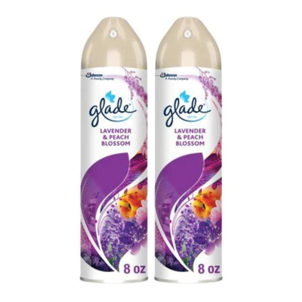 Glade Spray Lavender & Peach Blossom Air Freshener, 8 oz (Pack of 2)