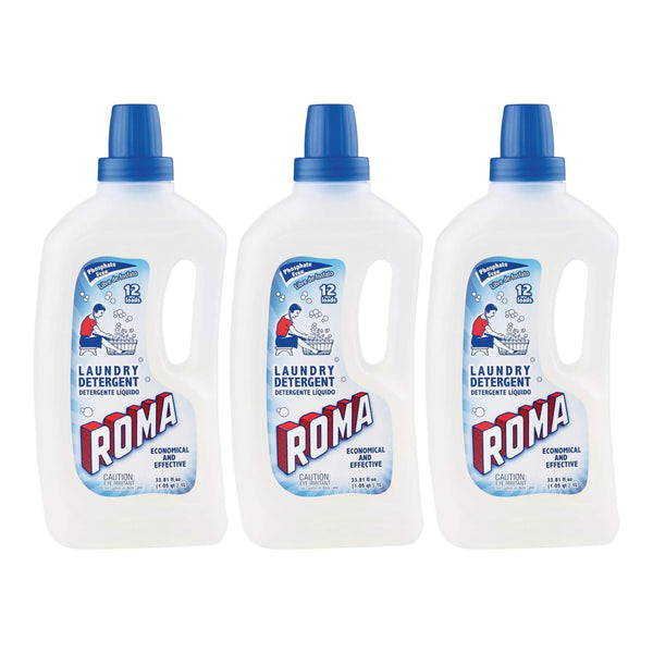 Roma Liquid Laundry Detergent, 33.81 fl oz (1L) (Pack of 3)