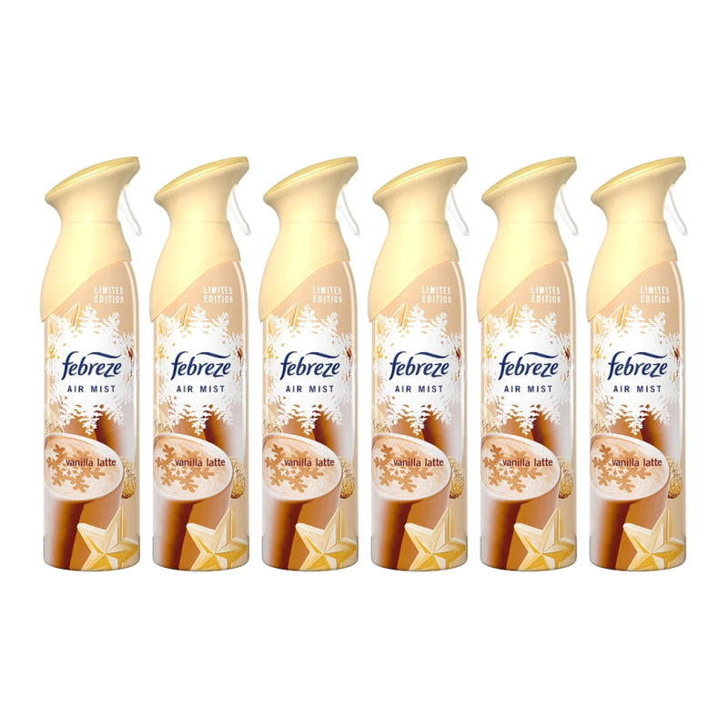 Febreze Air Freshener - Mist Vanilla Latte Scent, 8.8oz (Pack of 6)