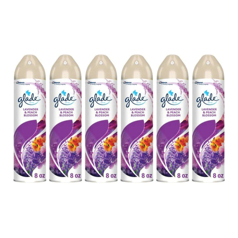 Glade Spray Lavender & Peach Blossom Air Freshener, 8 oz (Pack of 6)