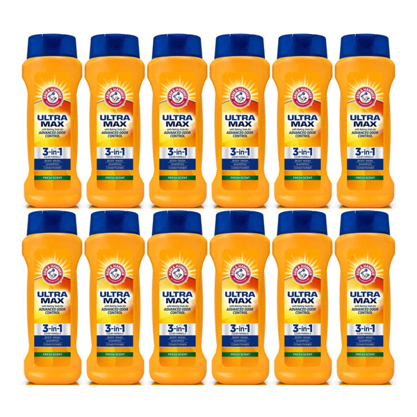 Arm & Hammer Ultra Max 3-in-1 Shampoo Conditioner (Fresh Scent) 12oz Pack of 12