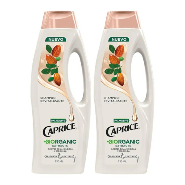 Caprice Shampoo Aceites de Almendra y Moringa, 730ml (Pack of 2)