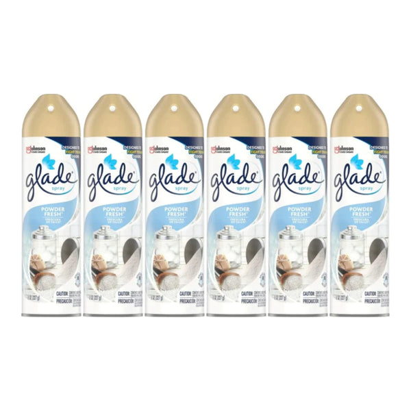 Glade Spray Powder Fresh Air Freshener, 8 oz (Pack of 6)