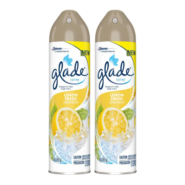 Glade Spray Lemon Fresh Air Freshener, 8 oz (Pack of 2)