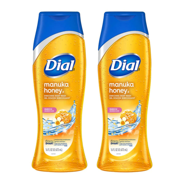 Dial Manuka Honey Enriching Body Wash Skin Therapy, 21 oz (Pack of 2)