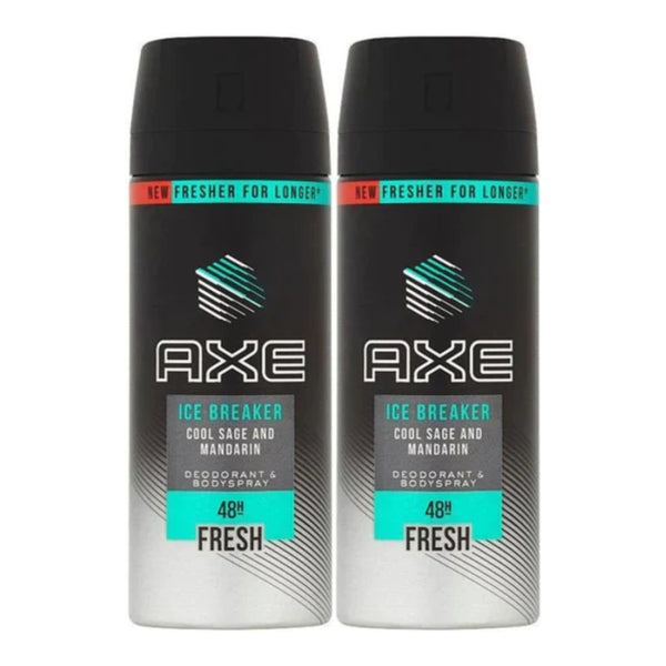 Axe Ice Breaker Cool Sage & Mandarin Body Spray, 150ml (Pack of 2)