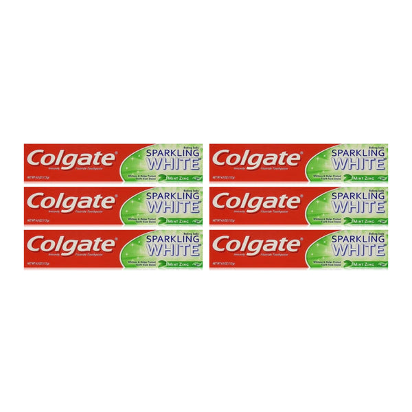 Colgate Sparkling White Mint Zing Toothpaste, 4.0oz (113g) (Pack of 6)