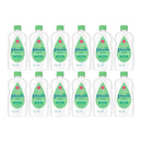 Johnson's Aloe Vera + Vitamin E Baby Oil, 16.9 oz (500ml) (Pack of 12)