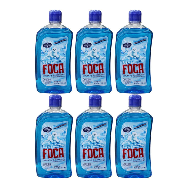 Foca Liquid Laundry Detergent, 16 fl oz (473ml) (Pack of 6)