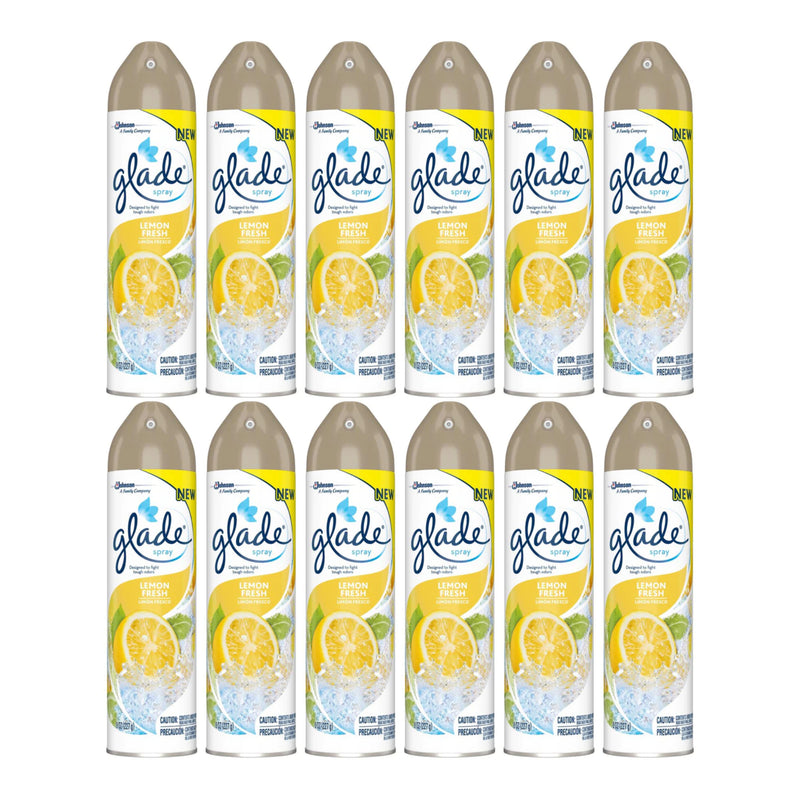 Glade Spray Lemon Fresh Air Freshener, 8 oz (Pack of 12)