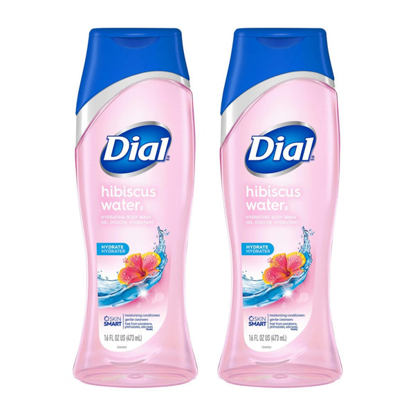 Dial Hibiscus Water Hydrating Body Wash Gel Douche, 16 oz (Pack of 2)