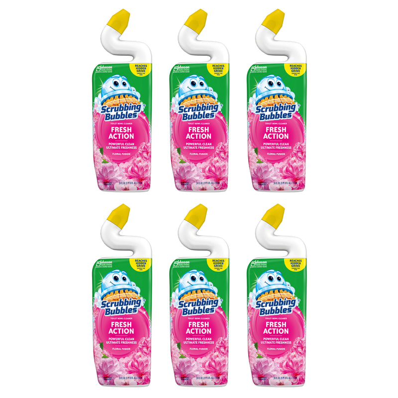 Scrubbing Bubbles Toilet Bowl Cleaner Gel - Floral Fusion, 24 oz. (Pack of 6)