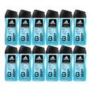 Adidas 3-in-1 ICE DIVE Refreshing Marine Extract Shower Gel, 8.4oz (Pack of 12)