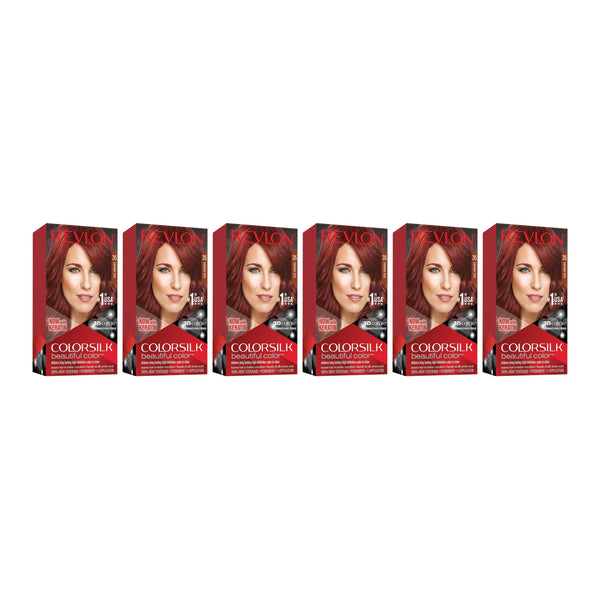 Revlon ColorSilk Beautiful Hair Color - 35 Vibrant Red (Pack of 6)