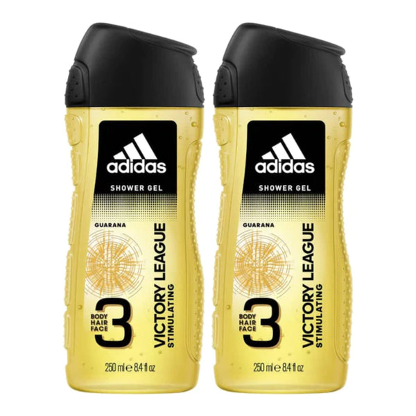 Adidas 3-in-1 VICTORY LEAGUE Stimulating Guarana Shower Gel, 8.4oz (Pack of 2)